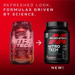 Muscletech Nitrotech Original 2.2LB - Milk Chocolate - Whey protein, low -fat muscle, 2.2 pounds of chocolate chocolate