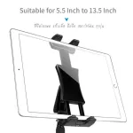 Tablet iPad Holder Mount Clip 360 ° Rotation for iPad 5.5-13.5 "Tablet iPhone that holds a mobile phone that holds the tablet that holds the iPad with a selfie, a tripod and