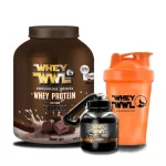 WHEYWWL เวย์โปรตีน Isolate 4 lb แถมฟรีแก้วเชคเกอร์สีส้มและกระปุกแบ่งเวย์ขนาดพกพา