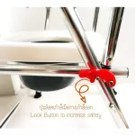 Abloom 2 In 1 เก้าอี้นั่งถ่าย และ เก้าอี้อาบน้ำ อลูมิเนียม พับได้, สีขาว / น้ำเงิน