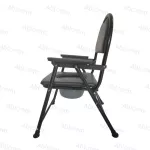 แนะนำ Abloom เก้าอี้นั่งถ่าย พร้อมพนักพิง พับได้ - สีดำ Foldable Commode Chair