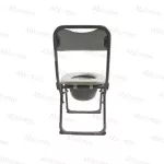 เก้าอี้นั่งถ่าย กะทัดรัด มีพนักพิง พับได้ Foldable Compact Size Commode Chair