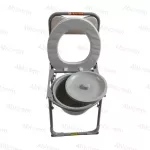 เก้าอี้นั่งถ่าย กะทัดรัด มีพนักพิง พับได้ Foldable Compact Size Commode Chair