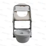 เก้าอี้นั่งถ่าย กะทัดรัด มีพนักพิง พับได้ Foldable Compact Size Commode Chair