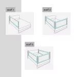 The bed barrier is up-down vertically. Easy keypad, not hard, easy to install, strong, durable, premium, genuine, 84 cm, 1 sides/set