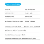 Tuya 4 in 1 Wifi IR Remote Temp and Humi Sensor has a built -in LCD screen.