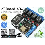 IoT Controller I4O4 board for controlling the lights or watering the tree via mobile 4 zones per Input 4 Input switch.