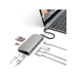USB-C Hub Adapter 4K HDMI 30Hz, Type-C Pass, Gigabit Ethernet, SD/Micro Card Reader, and 3 USB 3.0