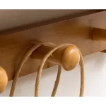 Rail of multi -purpose hanger Hanging rail, form 6, strong hooks, easy to install, smooth wood, beautiful, natural, available in 2 colors