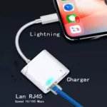 Lightning to RJ45 Port LAN for iPhone iPad with charts