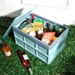 กล่องเก็บของ พร้อมฝาปิด พับได้ ขนาด 55,30 ลิตร กล่องใส่ของท้ายรถ กล่อง กล่องใส่ของ กล่องย้ายบ้าน