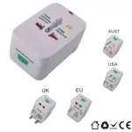 The world has a USB - Travel Universal Adapter with USB white.