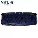 VOUNI, keyboard, wireless mouse, TRI-COLOR BACKLIT ILLUNATION GAMING MOUSE Keyboard Set E2746Y