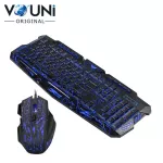 Vouni, keyboard and wireless mouse, J60 English Crack Mouse Keyboard Set Colorful Backlit Gaming Mouse E2742Y