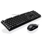 Universal keyboard set with non -glowing USB cable Black keyboard + mouse set TH30927