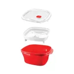 Clip Pac Micro กล่องไมโครเวฟ กล่องอุ่นอาหาร มีตะแกรง มีฝาปิด 1500 มล. มี BPA Free