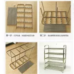 ชั้นวางรองเท้า ชั้นวางสแตนเลส ชั้นวางรองเท้าผู้ใหญ่ รองเท้า 4 ชั้น แข็งแรง รับน้ำหนักได้จริง ทนแดดทนฝน