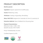 Now Foods Essential Spearmint Oil, Organic 30 ml Certified Organic & 100% Pure Pure Essential Oil Speer Ment