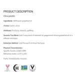 NOW FOODS GRAPEFRUIT OIL 100% Pure 30 ml essential oil, graphofu essential oil