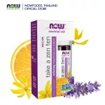 NOW FOODS Essential Oil ", relaxed sleep, reduce stress," Essential Oils, Take a Zen Ten Roll on, 1/3 FL OZ 10 ml