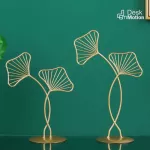 Modern room decoration model, Nordic style, golden ginkgo leaves, house decoration, office, office, office, bedroom