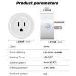 Tuya Smartlife Wi -Fi Smart Plug 10A - Smart Plug Controlled through the Smartlife 10A app. Order with Google Assitant / Amazon Alexa.