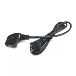 Breasting head 1 meter black electric radiator plug