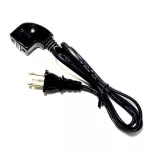 Breasting head 1 meter black electric radiator plug