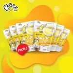 ข้าวเหนียวทุเรียนอบกรอบพร้อมดิปกะทิ 6ซอง/แพ็ค / Freeze-Dried Durian Sticky Rice with Coconut Milk Dip 6Bags/Pack ยี่ห้อ ชิมมะ, Chimma Brand