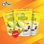 Crispy durian with 100 grams of coconut milk, 3 sachets/pack/Freeze-Dried Durian with Coconut Milk Dip 100G 3BAGS/Pack Brand Timma, Chimma Brand