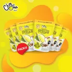 Crispy durian with 100 grams of coconut milk, 6 sachets/pack/Freeze-Dried Durian with Coconut Milk Dip 100G 6BAGS/Pack Brand Timma, Chimma Brand