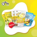 Mix Freeze-Dried Fruit & Dried Fruit with Coconut Milk Dip and Durian Dip 6BAGS/Pack Brand Chimma, Chimma Brand