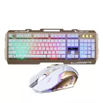 Vouni keyboard and wireless mouse, Office Home Game Wired Keyboard Mouse Set E2906Y