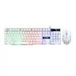 LED Backlight Gaming Wired Keyboard and Mouse Set USB Keyboards ergonomics Gamer Mouse Holder Key Board Computer Game Keyboard