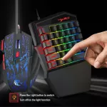 Hxsj V100h300 Keyboard Mouse Set 35 Keys Mini Usb Wired Keyboard Mouse Silent Gaming Mouse Set One-Handed Keyboard