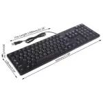Arabic/ English Silent Keyboard Waterproof Office Keyboard For Windows Computer B95d