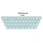 NPKC 46PCS 1U DSA Keycaps PBT Material Laser -etched Print or Blank for Cherry MX Switches of Mechanical Keyboards