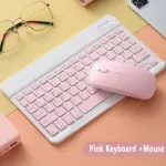 Cute Wireless Bluetooth Keyboard English Russian Spanish Keyboard Mouse for iPad 8th Air 2 3 4th Pro 11 iOS