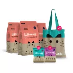 Lifemate Life Metal Cat Top Cat Food Salmon flavor for cats, older, 1 year or more, 3 bags, 1 bag 1.3kg. And free gifts