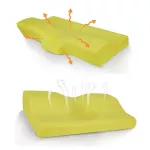 Healthy sleeping pillows, memory foam designs to support physiology in sleep