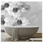 Beautiful sticker wall stickers for decorating 10 pieces. Hexagonal Sticker for Decoration Set of 10 Pieces.