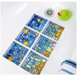 6 pieces of bathtub, 3D Sticker for Bathub Decoration Set of 6 Pieces