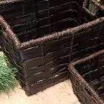 Cemetery baskets / weaving baskets / empty baskets / gift baskets - bamboo wash
