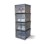 Clip PAC ETC PAC, 4 boxes, StandardView models, strong front, stacked in 2 colors.