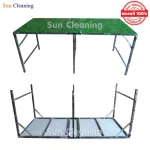 Sun Brand โต๊ะพับเหล็กแผ่นเมทัลชีท ลายพื้นหญ้าสีเขียว ขนาด 75x180x75ซม.โต๊ะพับ โต๊ะขายของ โต๊ะวางของ