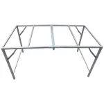 Sun Brand โครงเปล่า 1.5 m. โครงเหล็กอย่างดี พับได้ พ่นสีเงินกันสนิม แข็งแรงทนทาน  ขนาด 75x150x75 ซม.