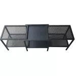 Sun Brand เซ็ตเตาตั้งแคมป์ 3ขาตะแกรง+ตะแกรง เซ็ตE สีดำ พ่นสีกันสนิมอย่างดี ขนาด 34x116x40 ซม. โต๊ะแคมป์ โต๊ะปิกนิก