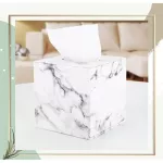 Orzer กล่องทิชชู่ ลายหินอ่อน ของแต่งบ้าน Tissue Box Luxury Marble Collection ทิชชู่ม้วน