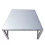 Sun Brand โต๊ะอเนกประสงค์ ขนาดเล็ก สีเงิน ขนาด 75x85x35 ซม. แข็งแรง ทนทาน พับเก็บได้ โต๊ะเตี้ย