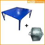 Sun Brand, dining table, small pork table, red/green/blue, size 75x85x35 cm with a toast